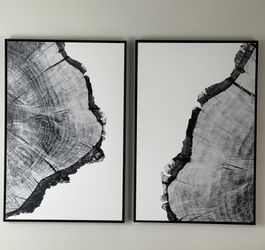 Sigwin Tree Wall Art – Minimalist 2-Piece Black & White Nature-Inspired Prints