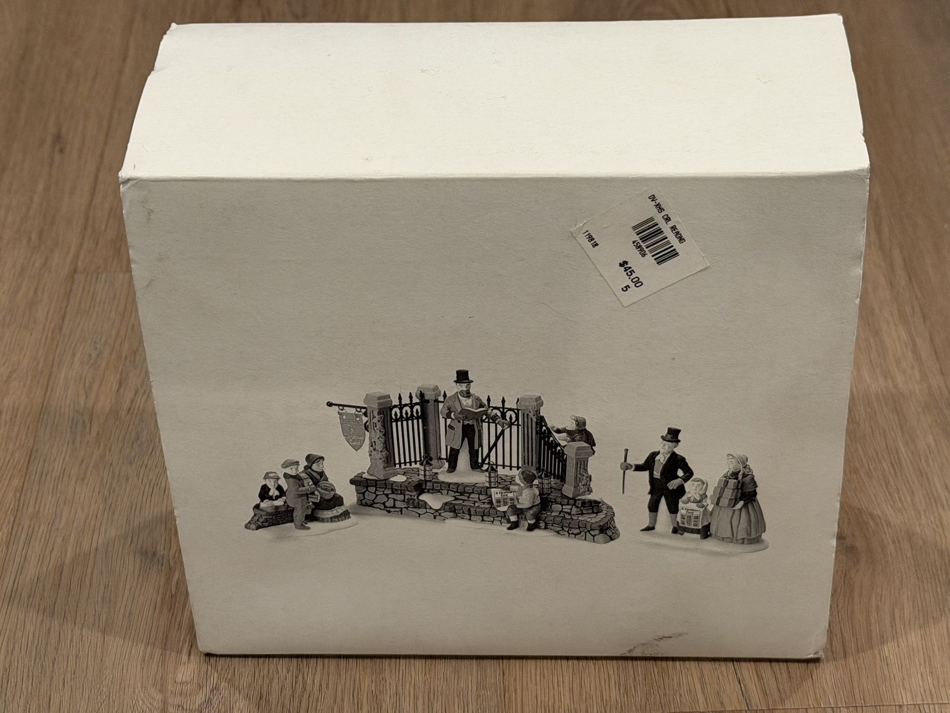 Heritage Village Dept. 56 A Christmas Carol Reading by Charles Dickens Set of 4