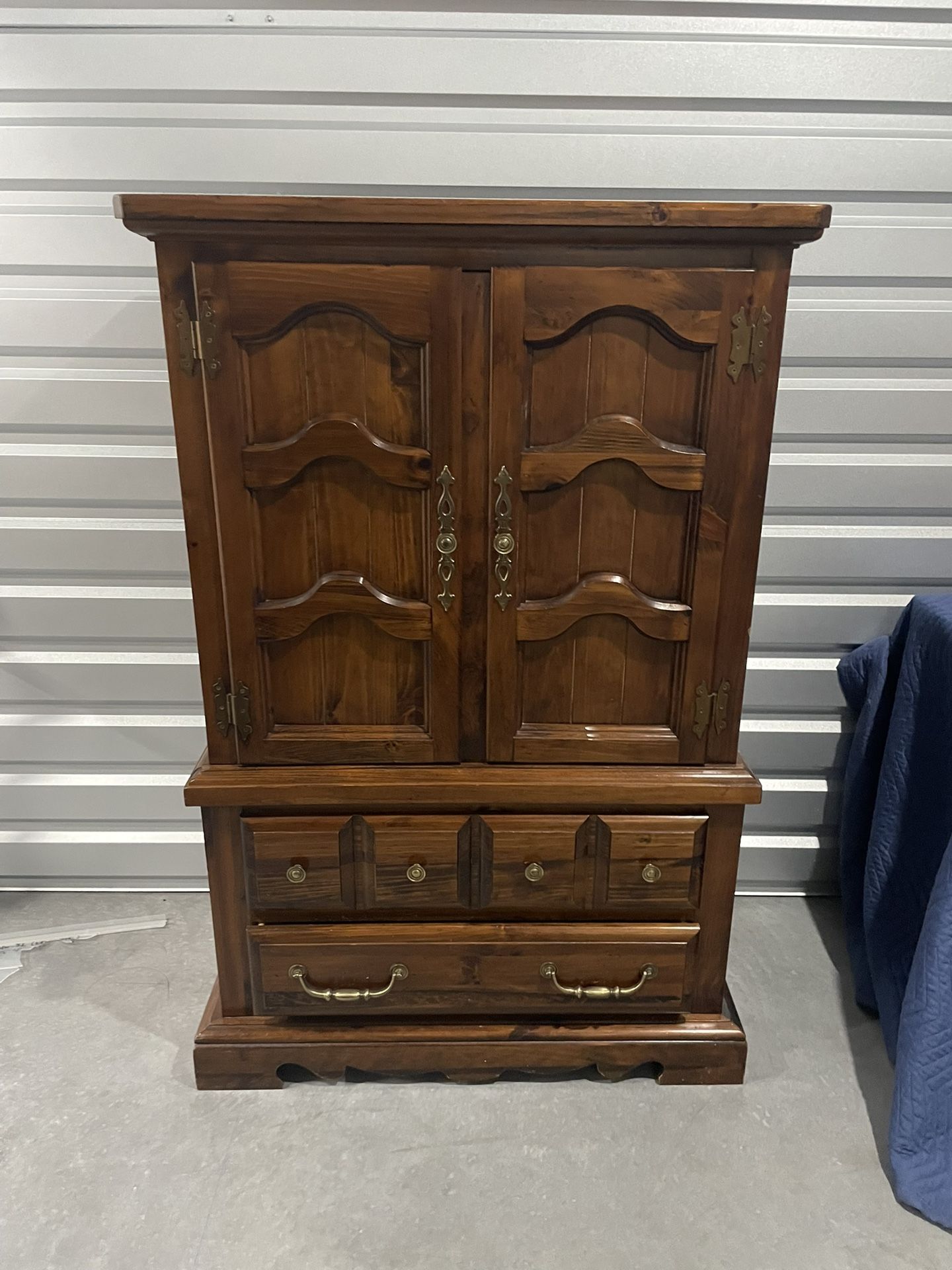 Wooden Dresser & Armoire