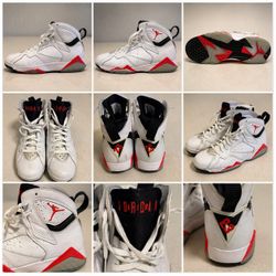 Air Jordan 7 White/Infrared – Size 10