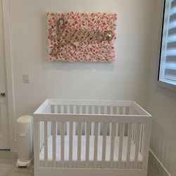 Baby Crib and Diaper Genie 