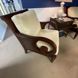 Two Solid Wood Chairs