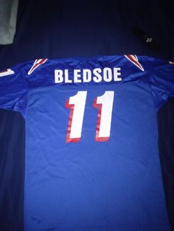 Throwback New England Patriots NFL Drew Bledsoe Champion brand jersey size L 48