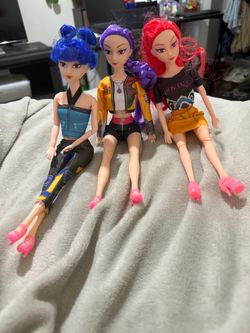 Kpop Demon Hunters Dolls Collectible Figure Toy Anime 3 Doll Hunterix Set