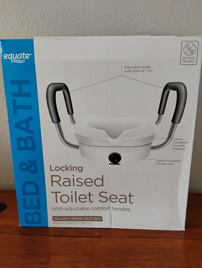 Raised Toilet Seat With Handles 