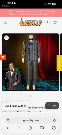 Gomez Addams Cosplay / Halloween Costume