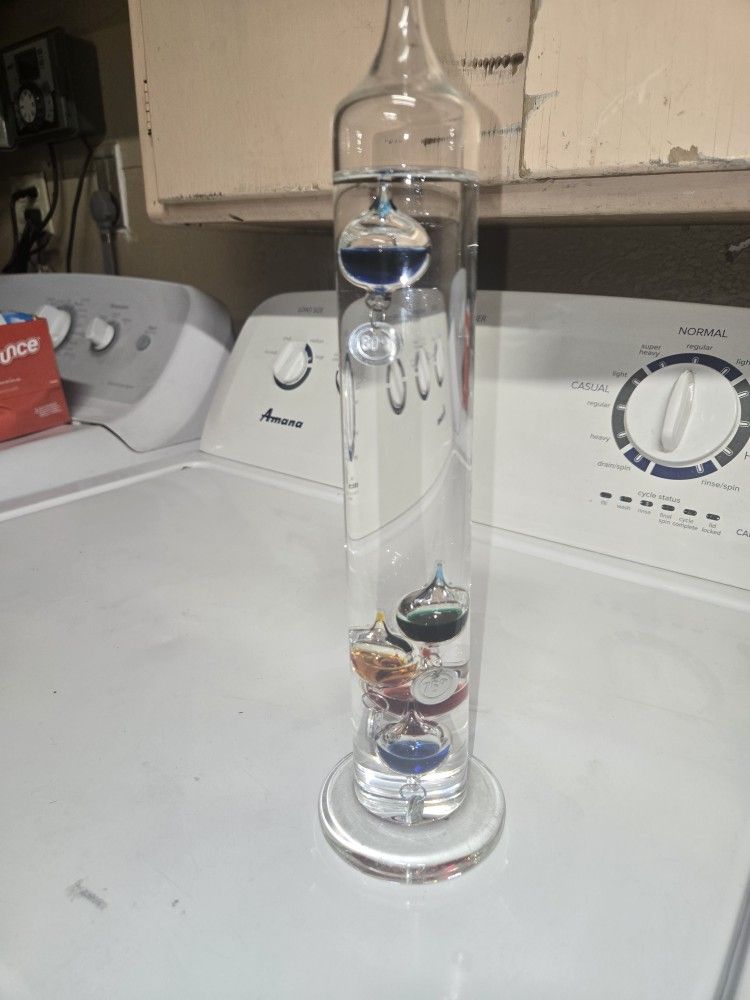 Glass Thermometer Art Works Great See Pics Really Cool