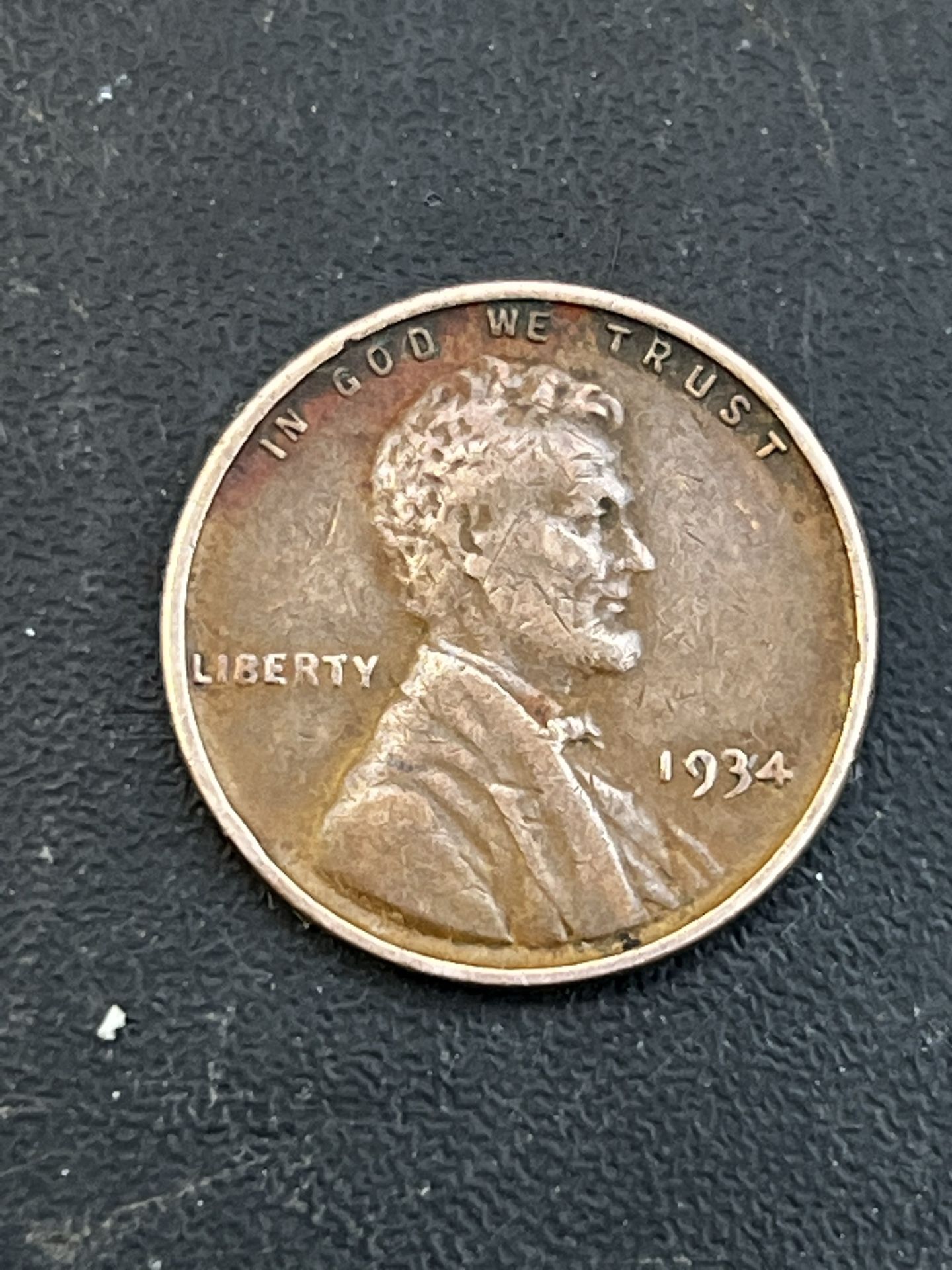 1934 Wheat Penny With A Grease Filled Die Error
