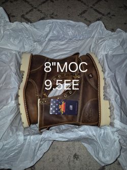 THOROGOOD 💯 LEATHER 8"MOC STEEL TOE LACE UP BOOTS
