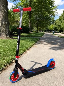 LEADER RIDER Folding Scooter – RGB Light Up Wheels