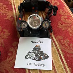 Helius Rechargeable Headlamp Flashlight