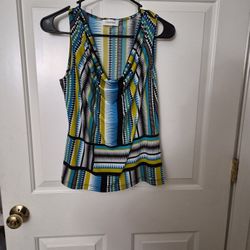 Calvin Klein Multicolor Geo Metric Blouse