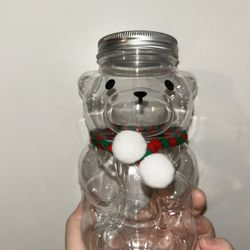 Plastic Christmas Bear Cup Bottle