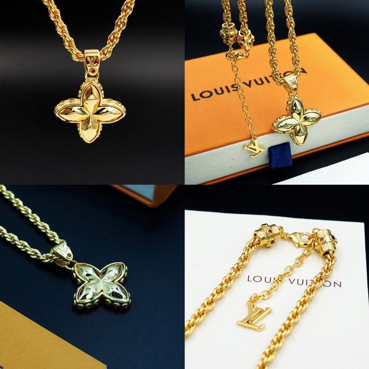 LVFlower Studs Necklace