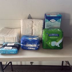 Adult Medium Diapers And Xl Wipes