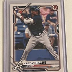 Cristian Pache Rookie RC 2021 Bowman Baseball #36 - Atlanta Braves 