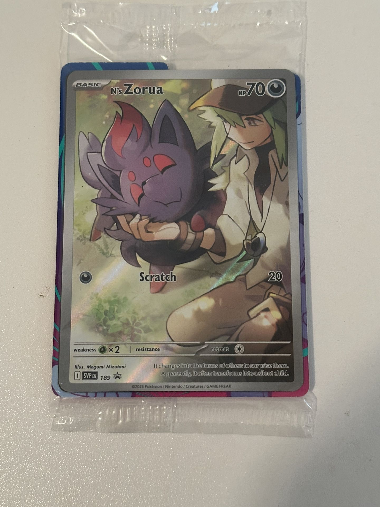 N’s Zorua Sealed Promo Pokemon Card