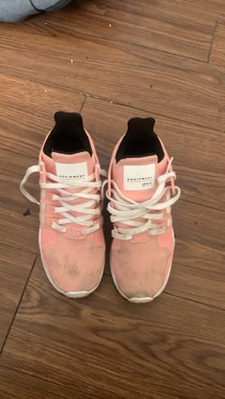 Pink adidas running shoes size 6