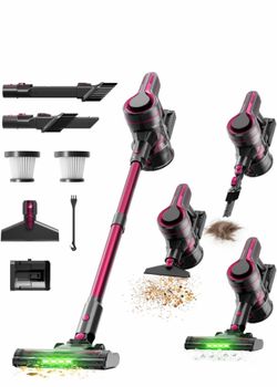 Cordless Vacuum Cleaner for Home,600W 40000PA 70Mins, Self-Standing,Powerful Suction Anti-Tangle Long&Pet Hair, Easily Picks Up Hard/Soft Debris for A