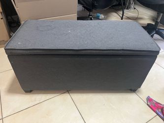 Blue Grey Storage Ottoman/Bench