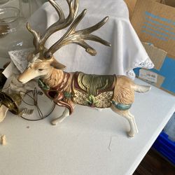 Fitz Floyd Classics "FLORNETINE STAG REINDEER" ~ 14" Tall x 11" Wide ~ NO BOX