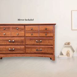 Six-drawer Dresser w/ Mirror