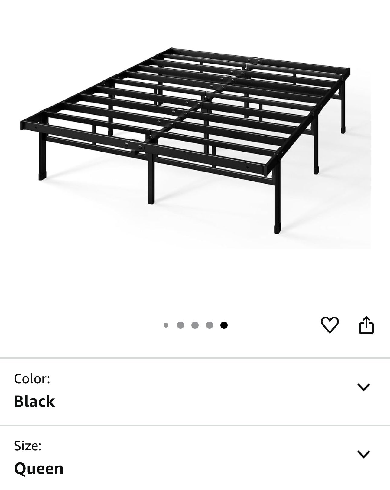Black Queen Metal Bed Frame