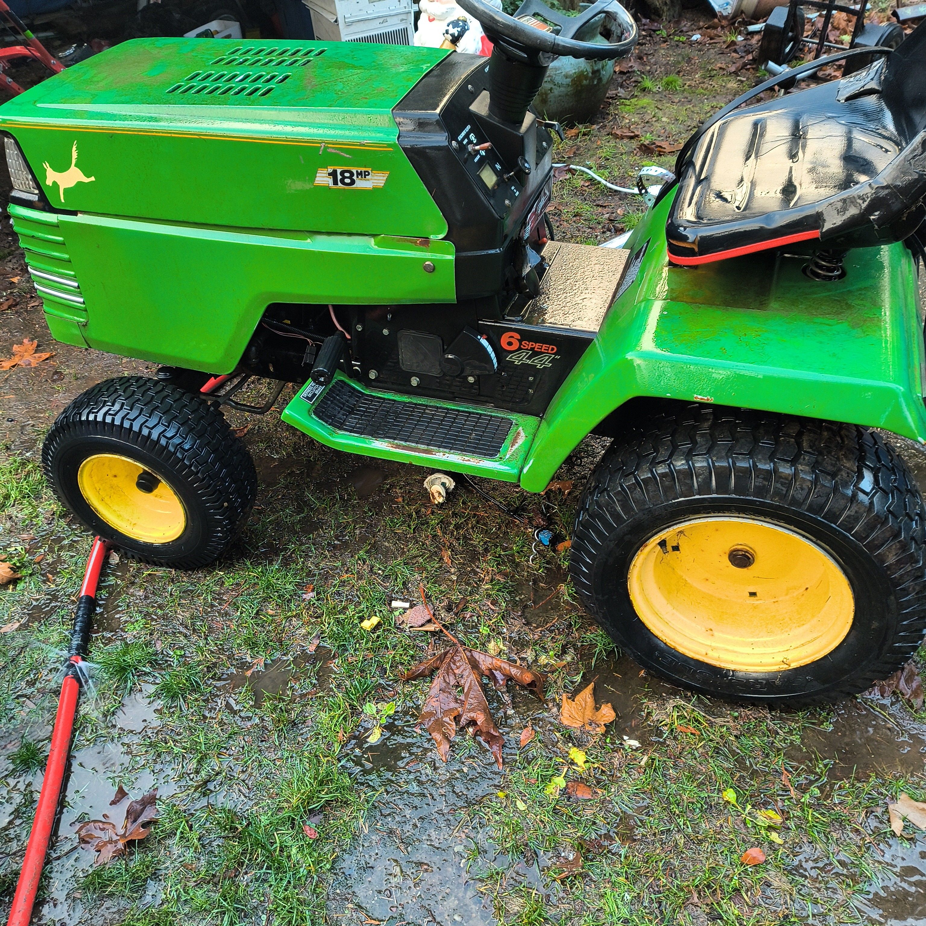 John Deere Green Riding Lawn Mower