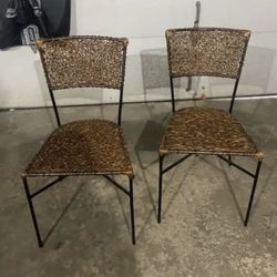 Pair Of Woven Type Chairs