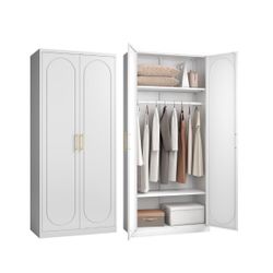 White metal wardrobe cabinet | Closet blanco