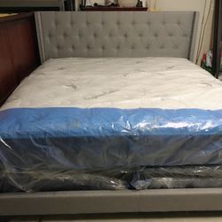 New King Size Bed Frame With Mattresses Included! Delivery Available 