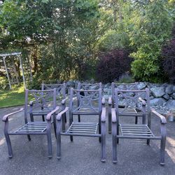 6 Coleman Metal Patio Chairs