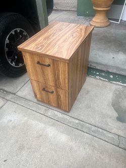 Small wood file cabinet