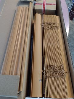 2 1/2" cordless faux wood blinds in chestnut