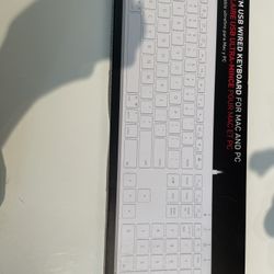 Macally Ultra Slim USB Wired Keyboard For Mac And PC