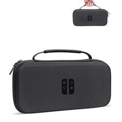 Carrying Case Compatible with Switch 2 (2025), Portable Hard Protective Travel Case with 10 Game Slots & Accessory Pocke (Jet Black)