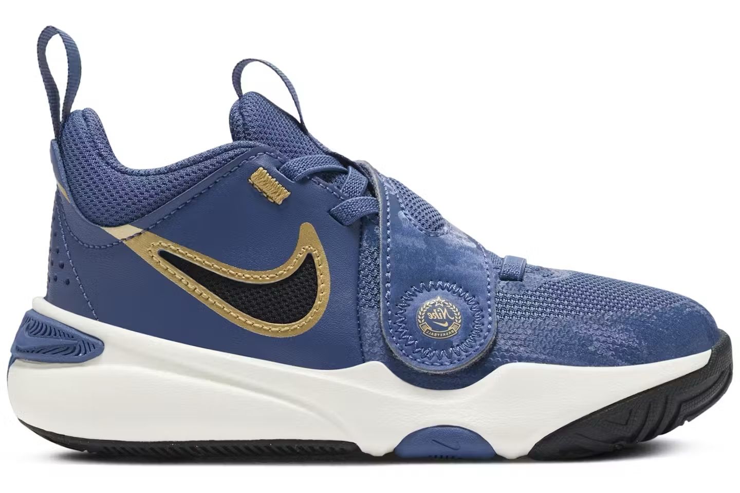 Nike Team Hustle D 11 Mystic Navy Pale Ivory Metallic Gold Black (PS)