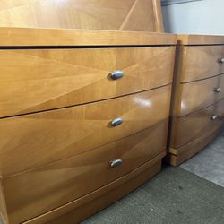 King Bed + Dresser w/Mirror + 2 Nightstands - Complete Set