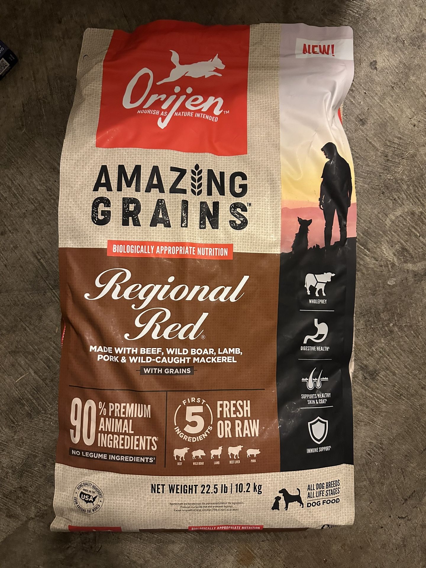 Orijen Amazing Grains Regional Red Dog Food 22,5lbs