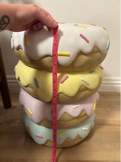 Stacked donuts side table