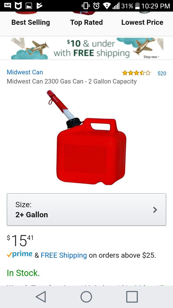 2 Gallon gas can. Model 2300