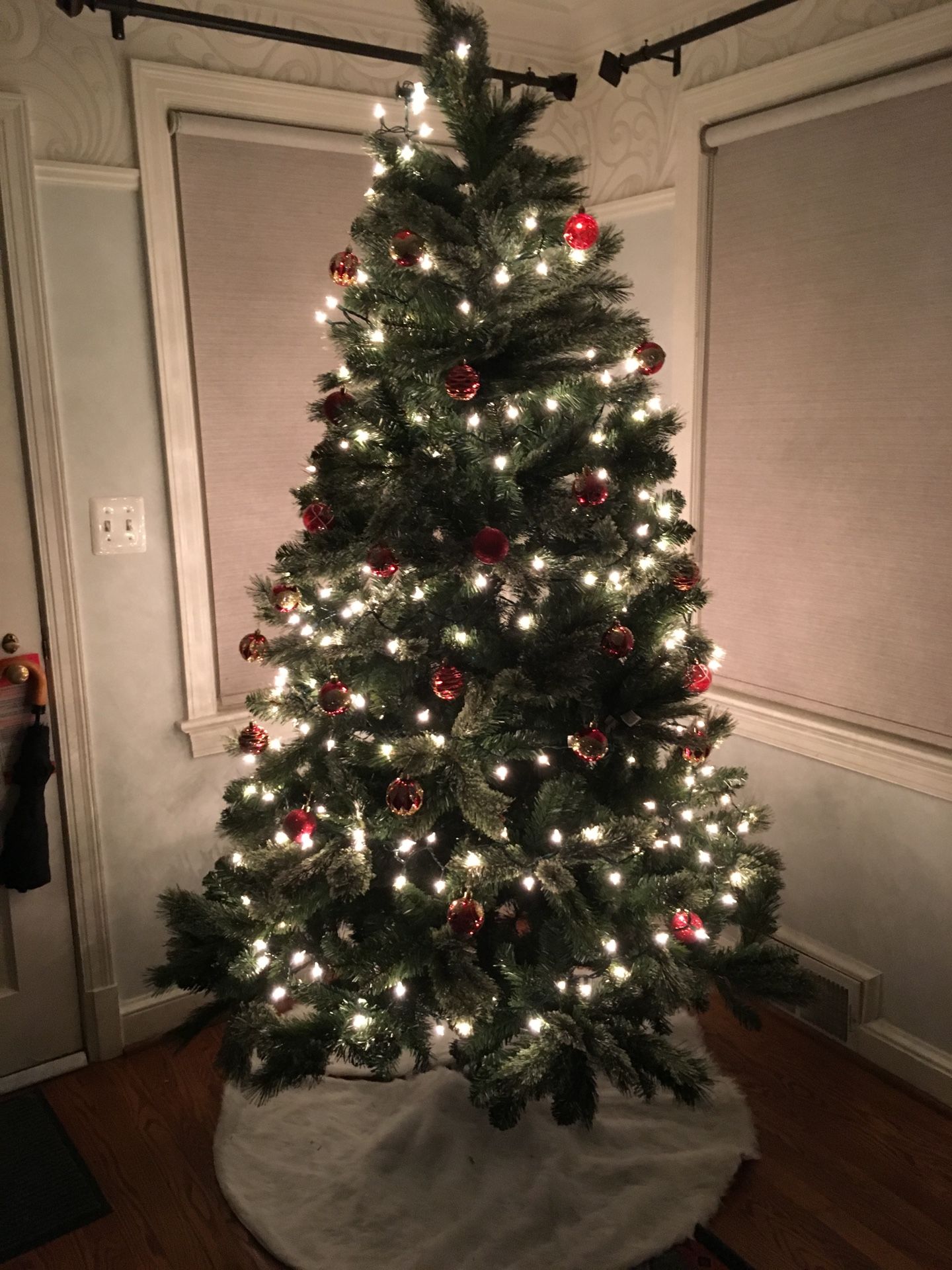 8-ft Artificial Christmas Tree plus Decorations