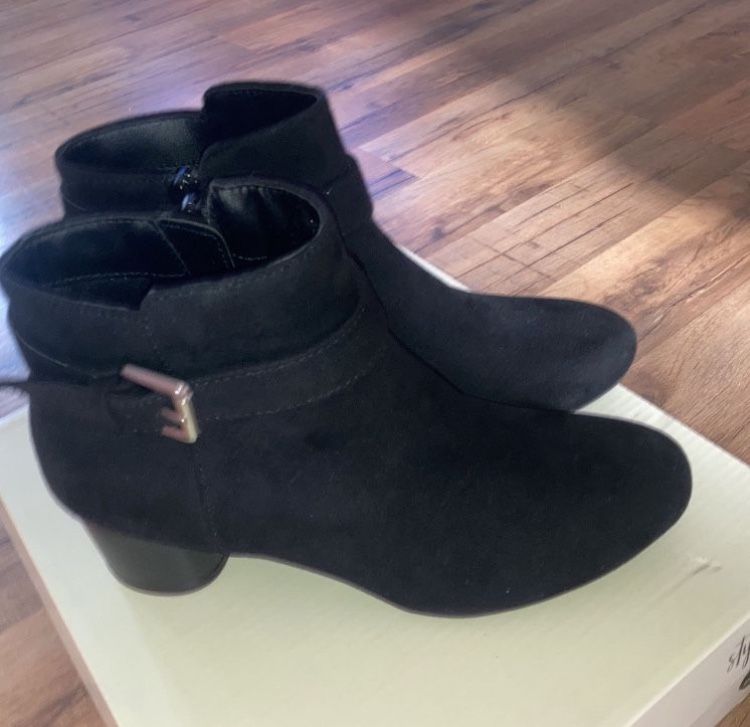 New! Style & Co Ariella Buckle Dress Boots, Black Size 6