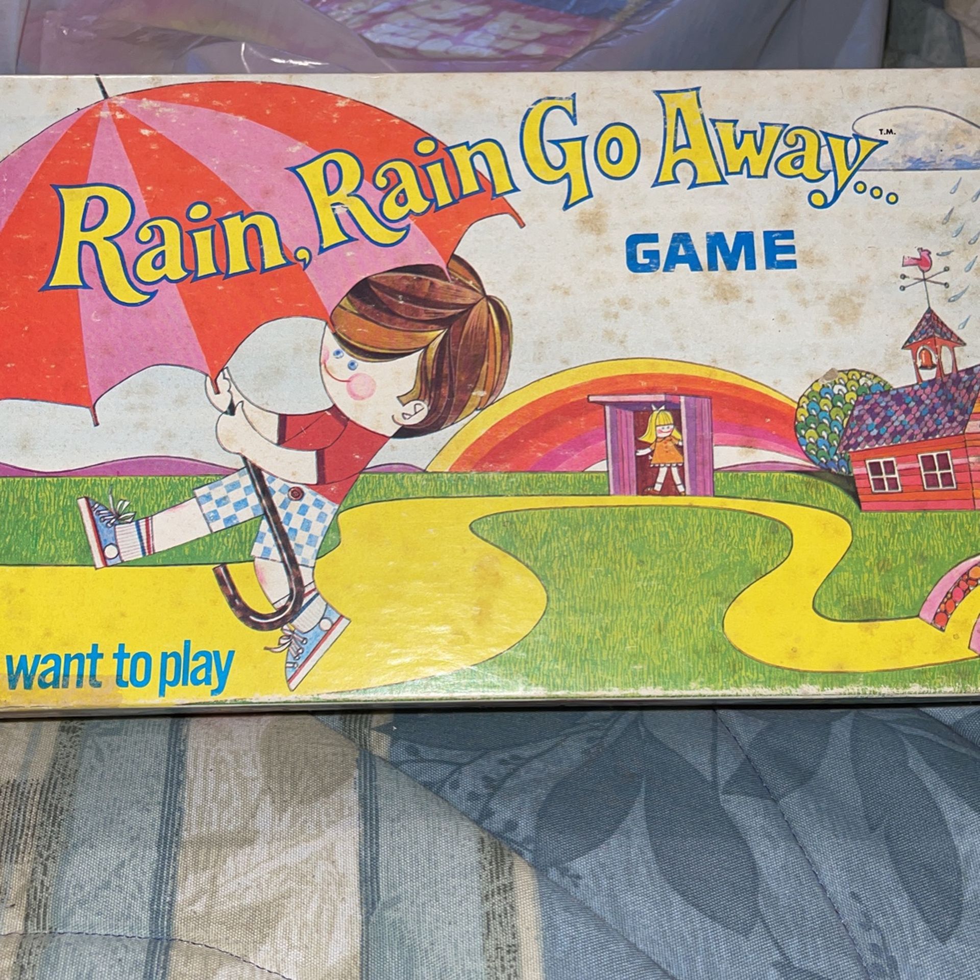 Vintage Rain Rain Go Away Board Game