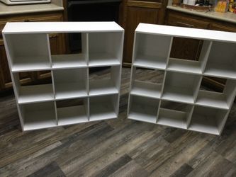 Shelving with cloth boxes