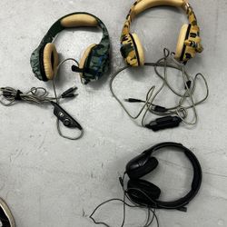 Beexcellent GM-500 Camouflage AUX USB Wired Boom Mic Studio Pro Gaming Headset. 3pcs