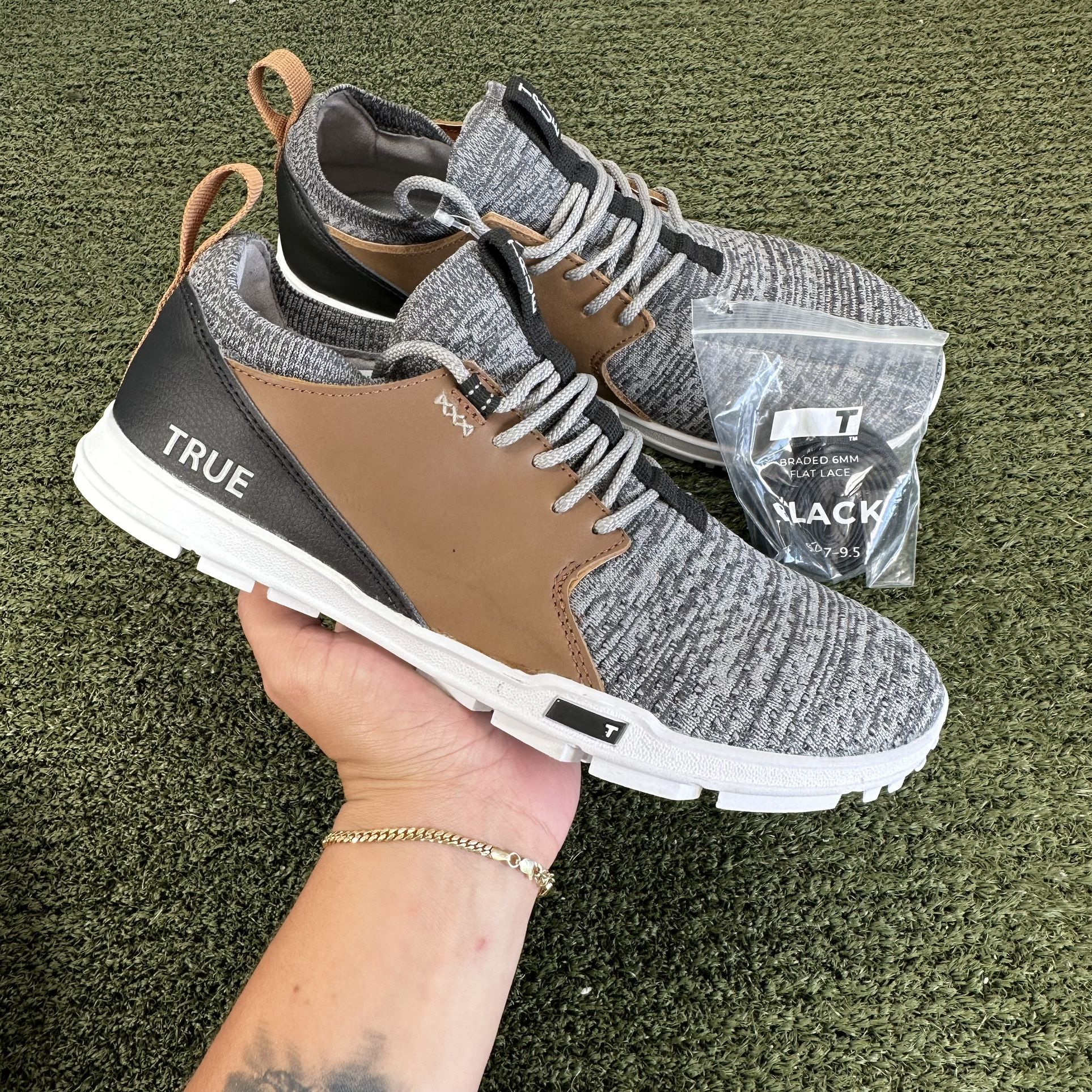 Men's True Linkswear True OG Feel Everyday Golf Shoes Sneakers Gray Size 8