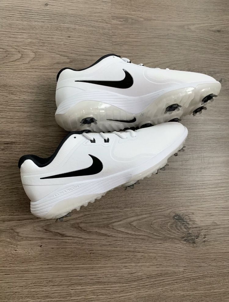 Nike Vapor Pro Lunarlon Golf Shoes Size 12 White Waterproof