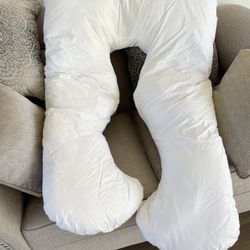 Pregnancy Pillow, Full Body Maternity Pillow with Contoured U-Shape by Bluestone,