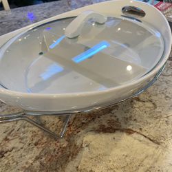 Serving Tray With Candle Warmer 